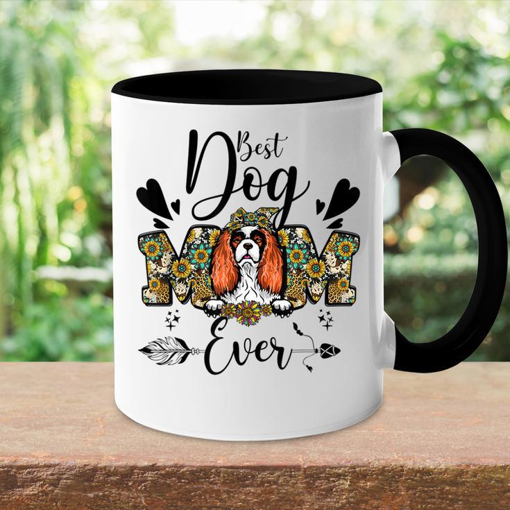 Best Dog Mom Ever Cute Cavalier King Charles Dog Lover Accent Mug