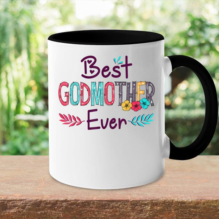 Best Godmother Ever Women Flower Decor Mom Accent Mug