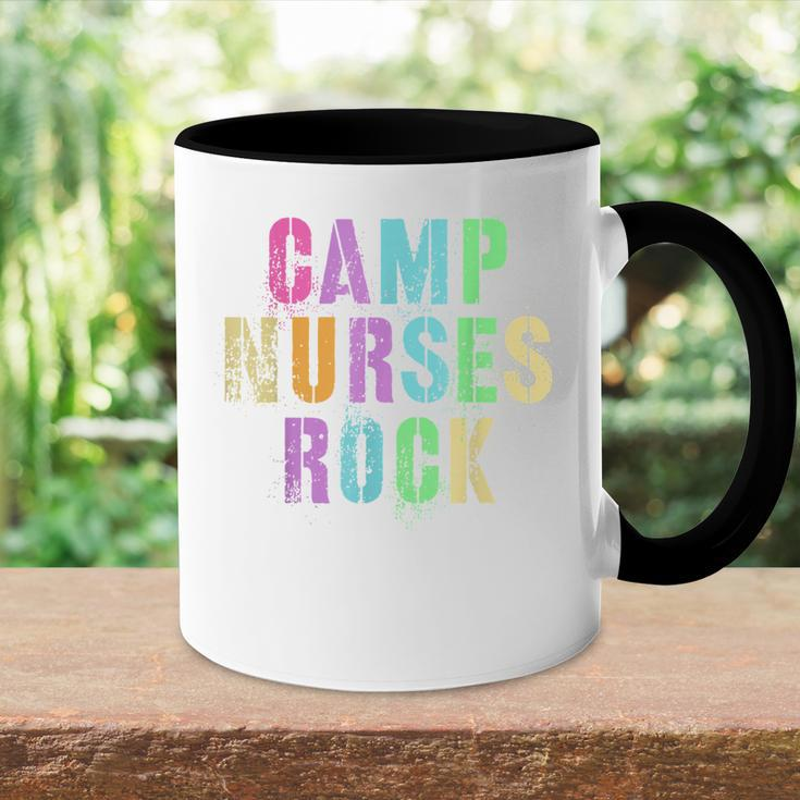Camp Nurses Rocks Funny Camping Medical Crew Accent Mug