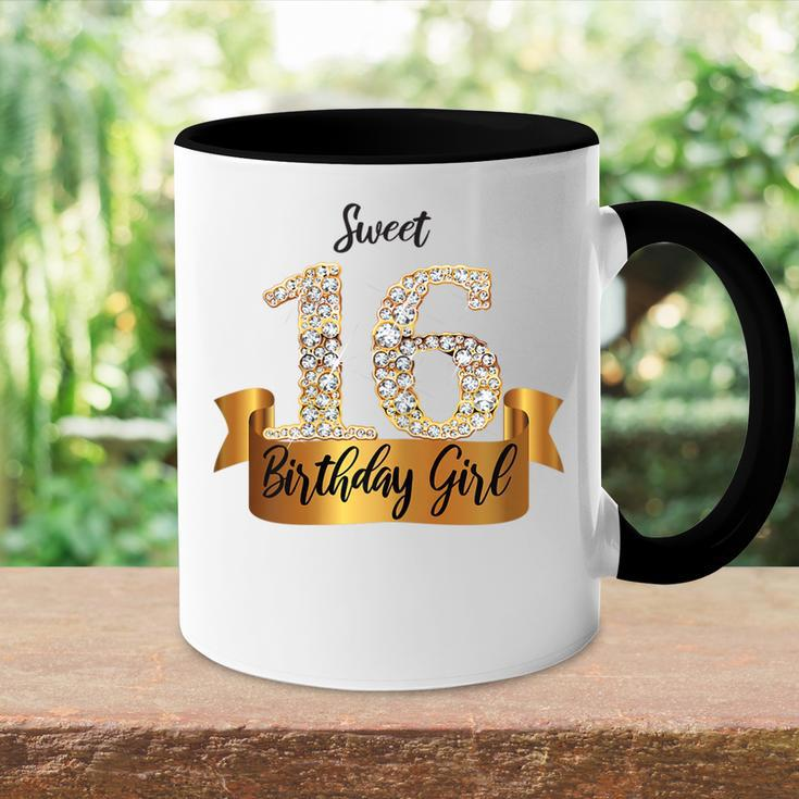 Cute Yellow White Sweet 16 Style I 16Th Birthday Outfit Gift For Womens Accent Mug