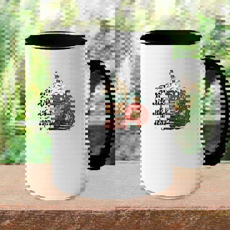 Funny Christmas Eat Drink And Be Merry Accent Mug