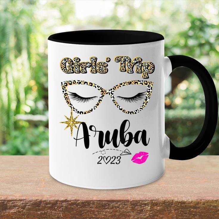 Girls Trip Aruba 2023 For Womens Weekend Birthday Squad Accent Mug