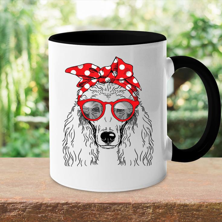 Poodle Dog Mom Bandana Sunglasses Mothers Day Accent Mug