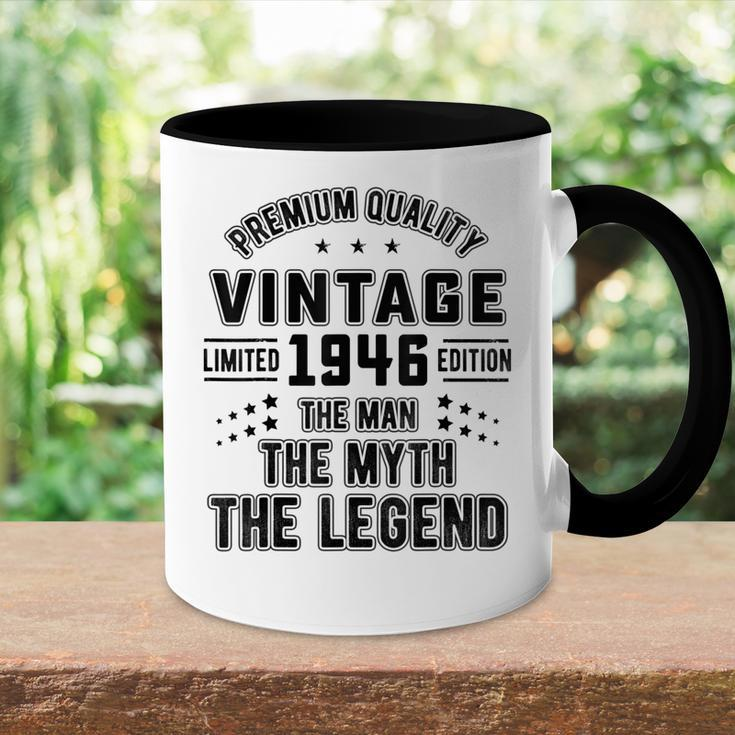 Vintage The Man Myth Legend 1946 76Th Birthday 76 Years Old Gift For Mens Accent Mug
