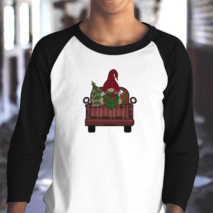 Christmas Gnomes Red Truck V2 Youth Raglan Shirt
