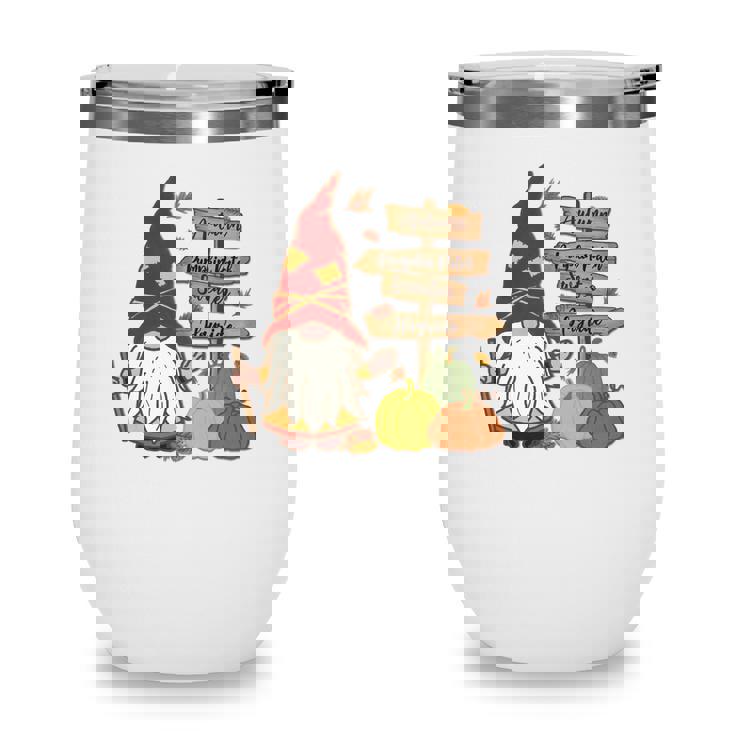 Funny Gnomes Family Pumpkin Patch Wine Tumbler Funny Gnomes Family Pumpkin Patch Wine Tumbler