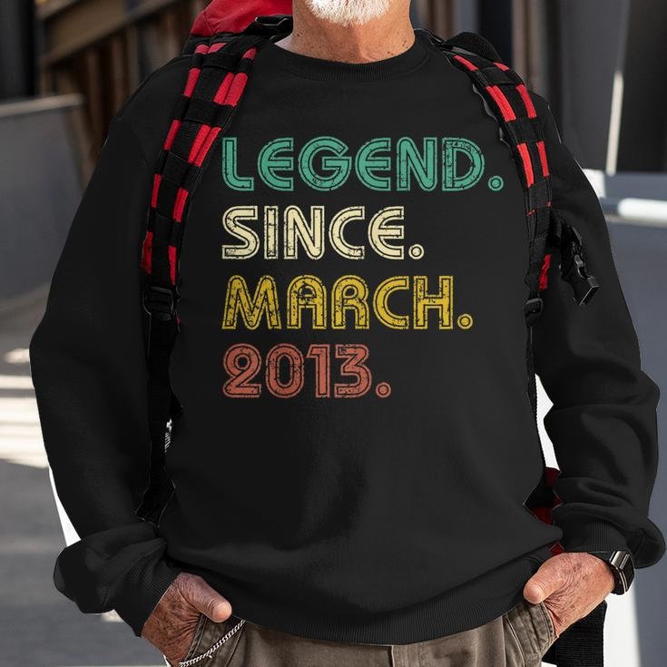 10 Years Old Gifts Legend Since March 2013 10Th Birthday Sweatshirt Gifts for Old Men