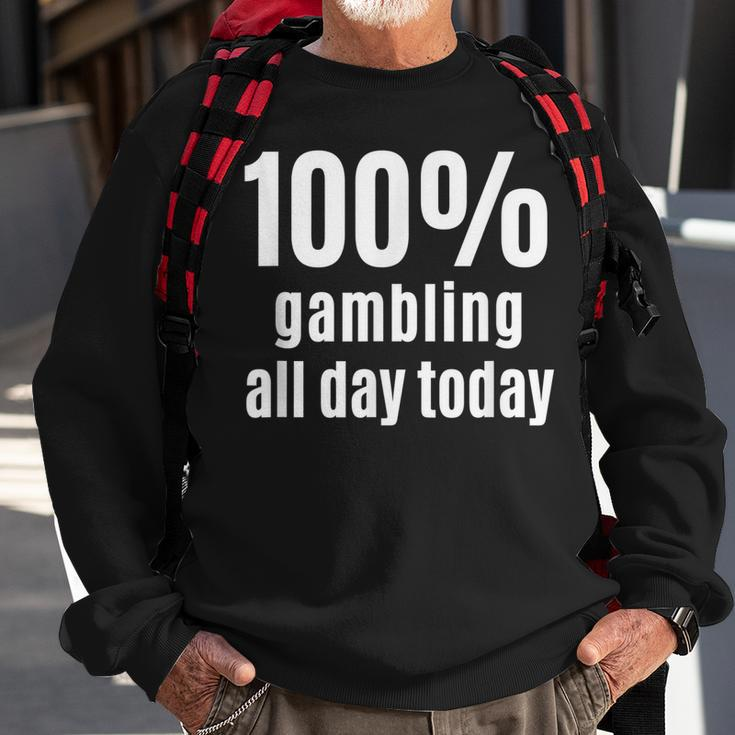 100 Lustiges Gambler- Und Wettspiel Für Den Ganzen Tag Sweatshirt Geschenke für alte Männer