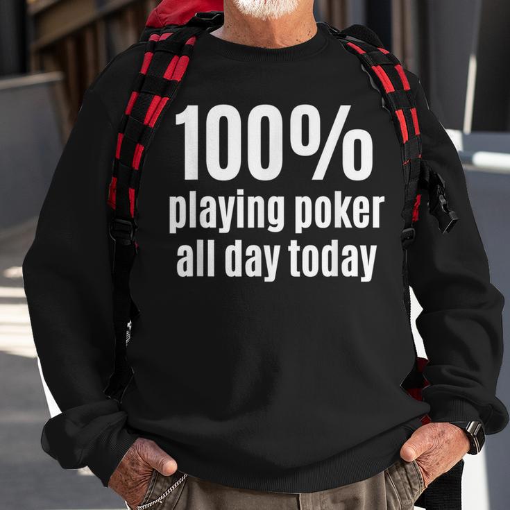 100 Pokerspieler Lustiger Gambling Und Gambler Sweatshirt Geschenke für alte Männer