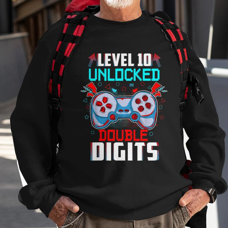 10Th Birthday Gift For Boys Double Digits 10 Year Old Gifts Gamer Gift V2 Sweatshirt Gifts for Old Men