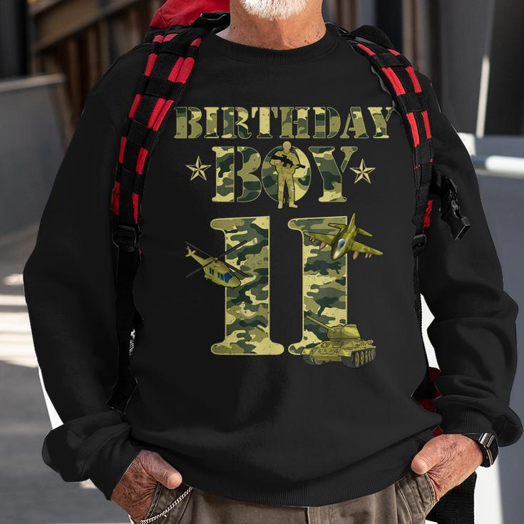 11Th Birthday Military Themed Camo Boys 11 Yrs Old Soldier Sweatshirt Gifts for Old Men