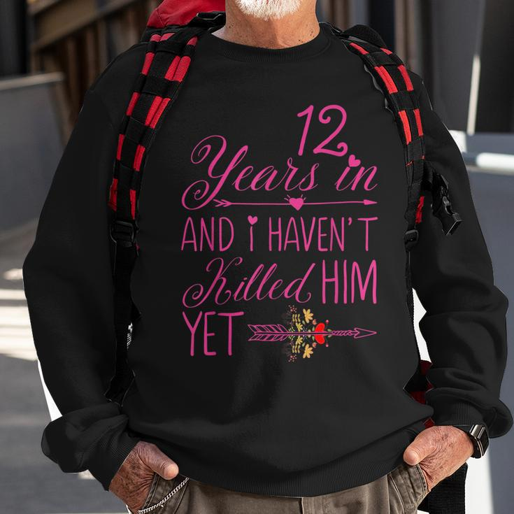 12Th Wedding Anniversary Gifts For Her Married 12 Years Sweatshirt Gifts for Old Men