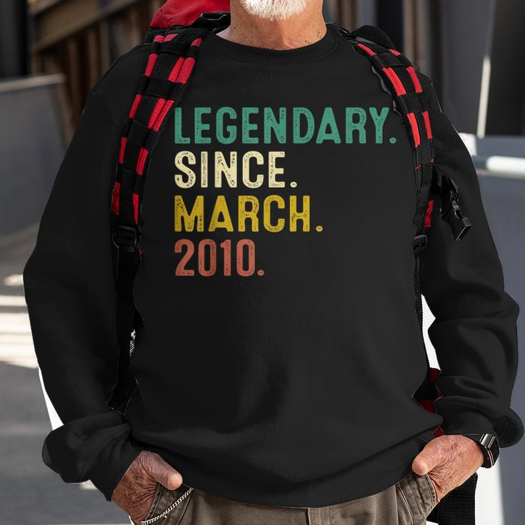 13 Years Old Gifts Legend Since March 2010 13Th Birthday Sweatshirt Gifts for Old Men