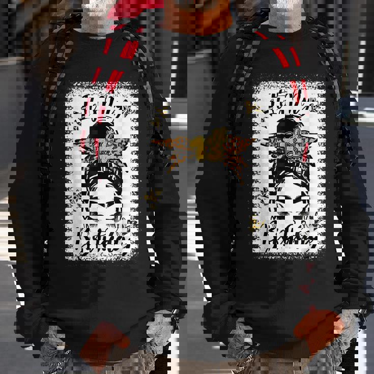 13Th Birthday Decorations Girl Messy Bun 13 Years Old Bday Sweatshirt Gifts for Old Men