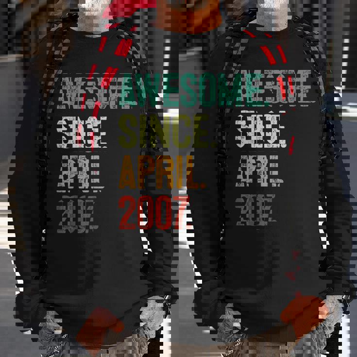 16 Years Old Awesome Since April 2007 16Th Birthday Sweatshirt Gifts for Old Men