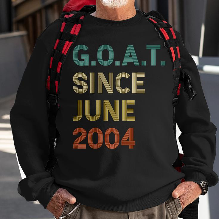 18 Geburtstag 18 Jahre Alte Ziege Seit Juni 2004 Sweatshirt Geschenke für alte Männer
