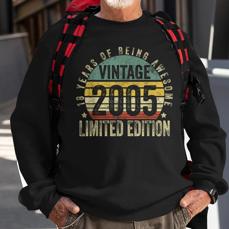 18 Year Old Gifts Vintage 2005 Limited Edition 18Th Birthday Sweatshirt Gifts for Old Men