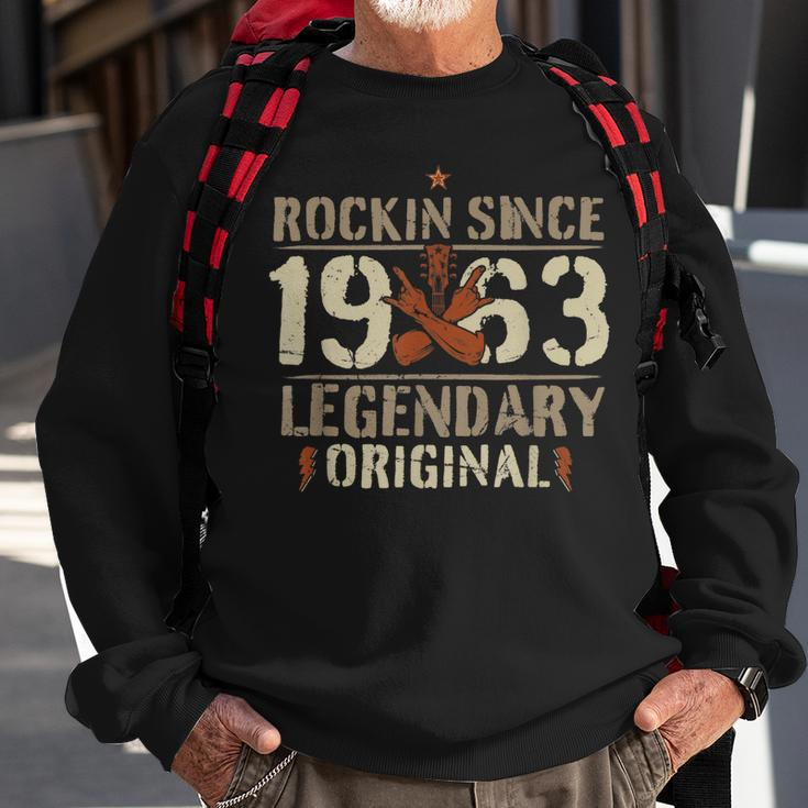 1963 Vintage Geburtstag Rock And Roll Heavy Metal Gesch Sweatshirt Geschenke für alte Männer