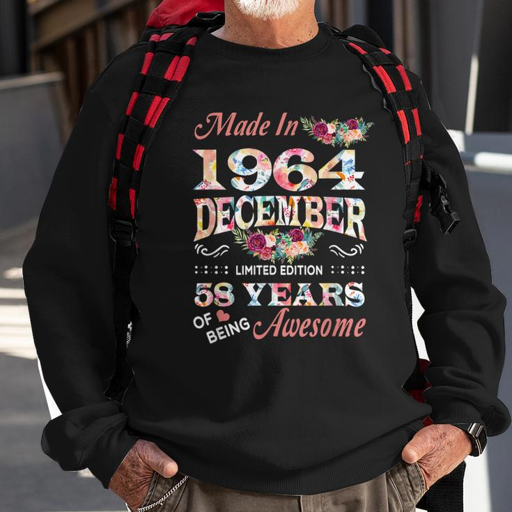 1964 Dezember Blumen Sweatshirt – 58 Jahre Exzellenz Geschenke für alte Männer