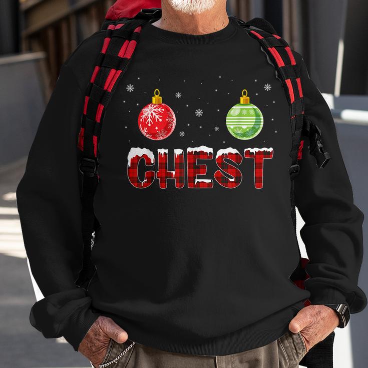 Christmas Chestnuts Shirt - Funny Matching Long Sleeve Tees For Couples & Family (Red, Green, Medium) - View #5