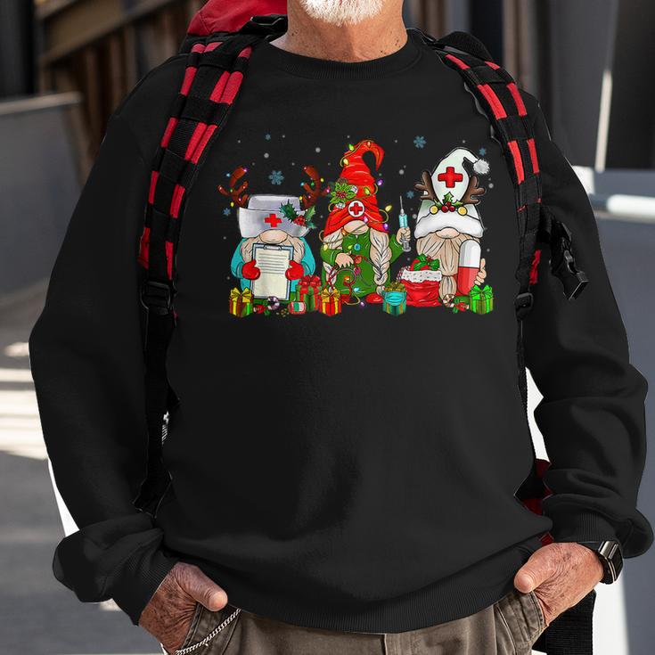 Nurse Christmas Gnomes Cute Xmas Scrub Top For Nurses Women  Men Women Sweatshirt Graphic Print Unisex