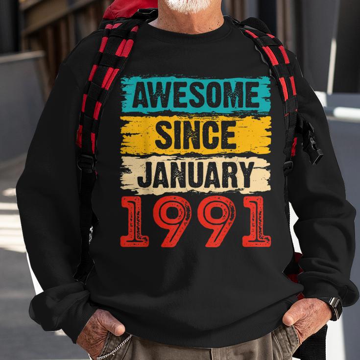 32 Year Old Awesome Since Januar 1991 32 Geburtstag Geschenke Sweatshirt Geschenke für alte Männer