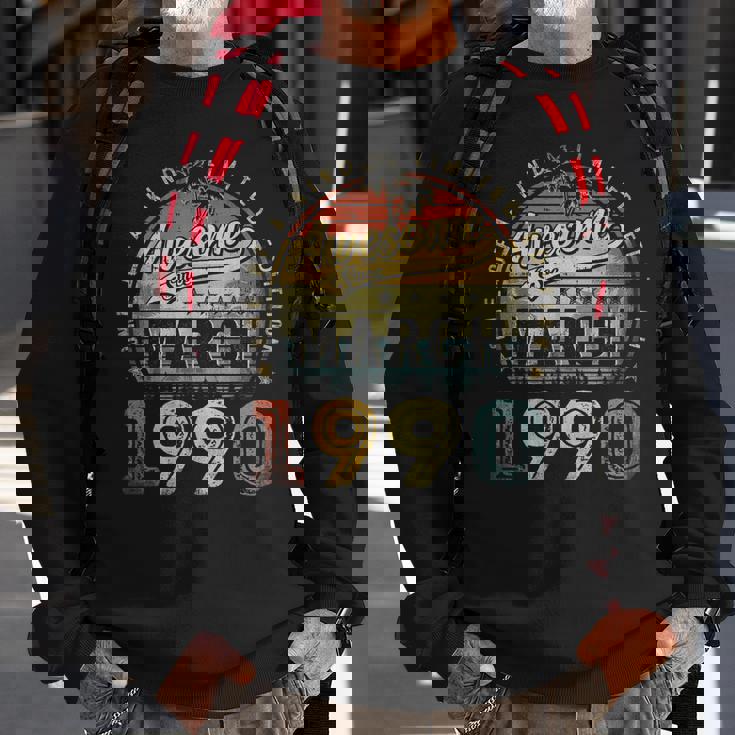 33 Year Old Awesome Since March 1990 33Rd Birthday Sweatshirt Gifts for Old Men