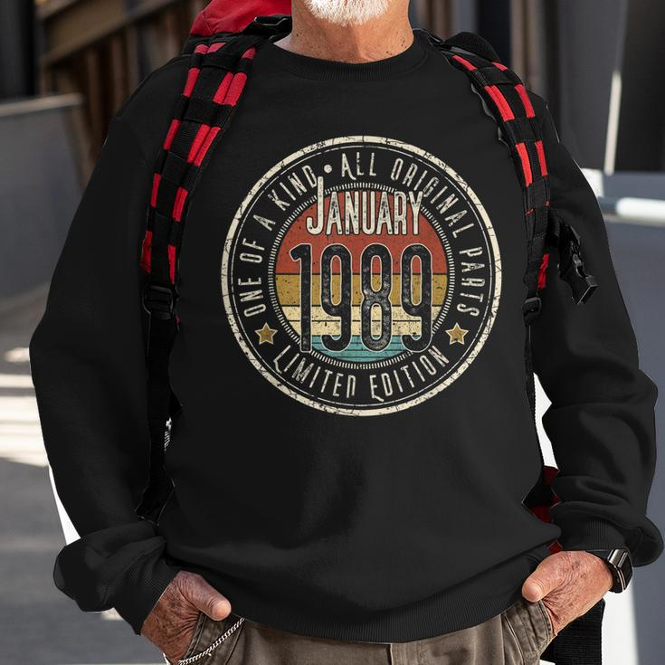 34 Jahre Alt Januar 1989 Limited Edition 34 Geburtstag Sweatshirt Geschenke für alte Männer