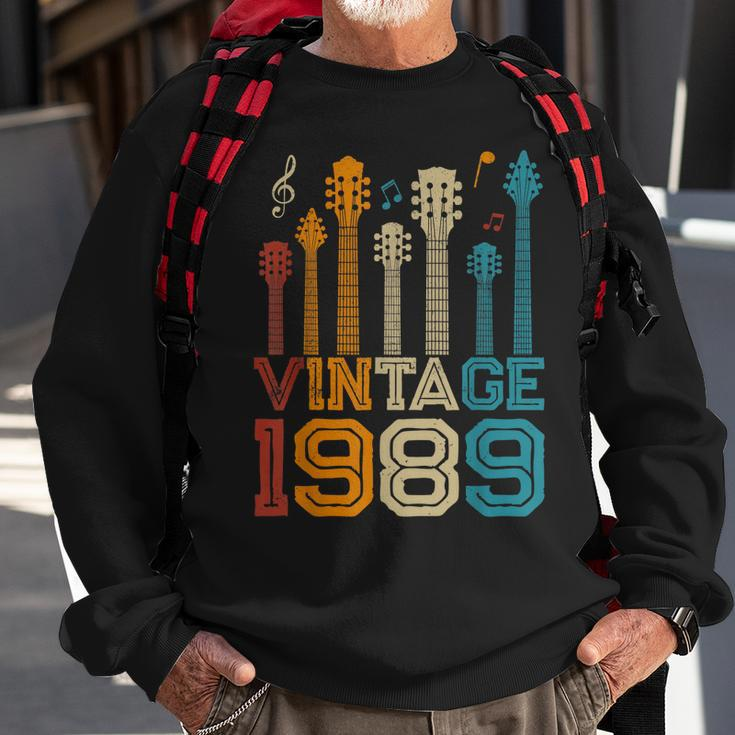 34Th Birthday Gifts Vintage 1989 Guitarist Guitar Lovers Sweatshirt Gifts for Old Men