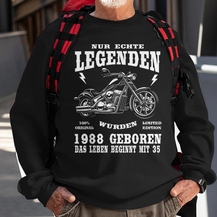 35. Geburtstag 1988 Biker Sweatshirt, Chopper Motorrad Design Geschenke für alte Männer