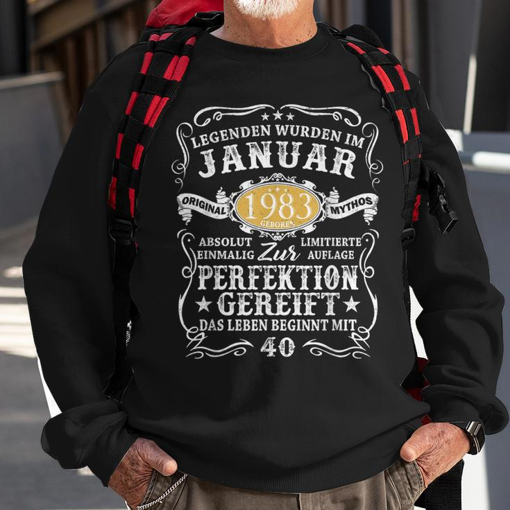 40 Geburtstag Geschenk Mann Legenden Sind Im Januar 1983 Sweatshirt Geschenke für alte Männer