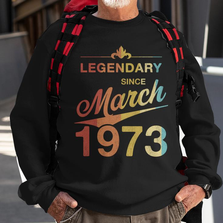 50 Geburtstag 50 Jahre Alt Legendär Seit März 1973 V4 Sweatshirt Geschenke für alte Männer