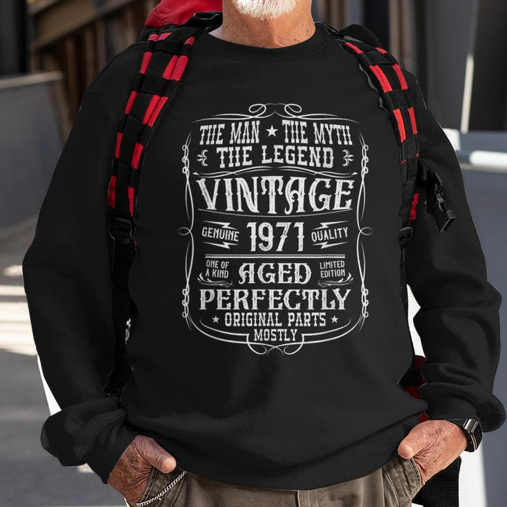 52. Geburtstag Mythos Legende 1971 Vintage Sweatshirt für Herren Geschenke für alte Männer