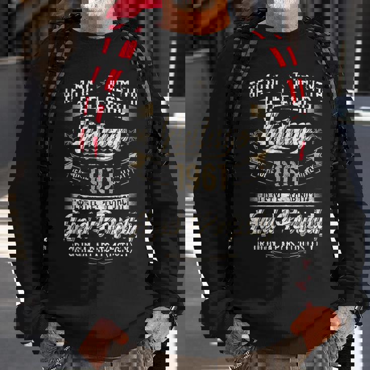 62. Geburtstag Herren Sweatshirt Vintage 1961, Mann Mythos Legende Geschenke für alte Männer