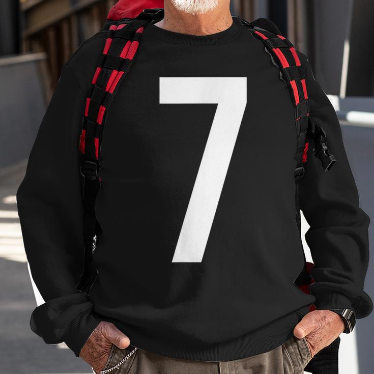 7 Zahlen Buchstaben Symbol Alphabet Initiale Sweatshirt Geschenke für alte Männer