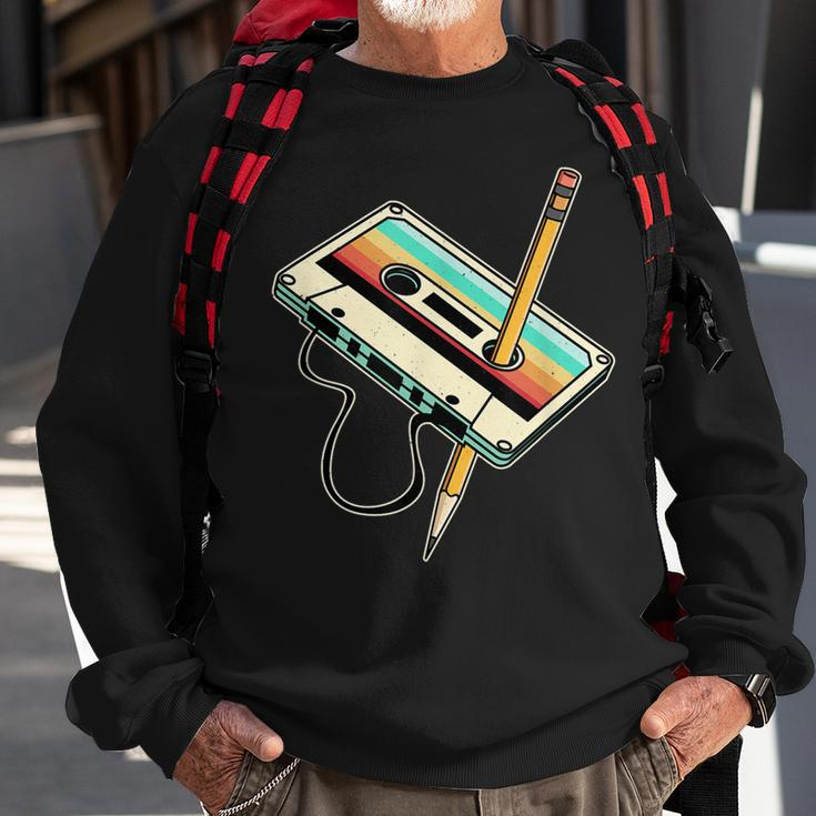 80S 90S Retro Party Costume Nostalgia Cassette Sweatshirt Gifts for Old Men
