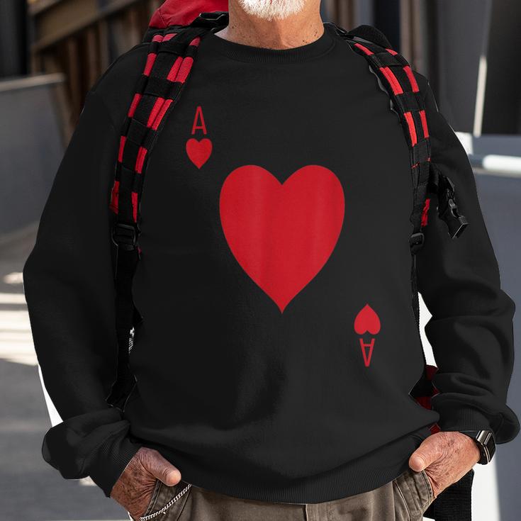 Ace Of Hearts Deck Of Cards Matching Halloween Costume Sweatshirt Gifts for Old Men
