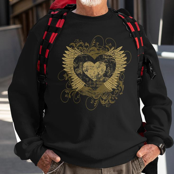Aesthetic Y2k Fairy Wings Heart Alt Grunge Sweatshirt Gifts for Old Men
