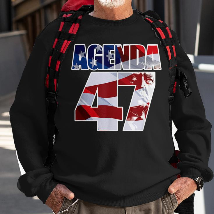 Agenda 47 Patriotic Trump Re-Election Campaign Design Sweatshirt Gifts for Old Men