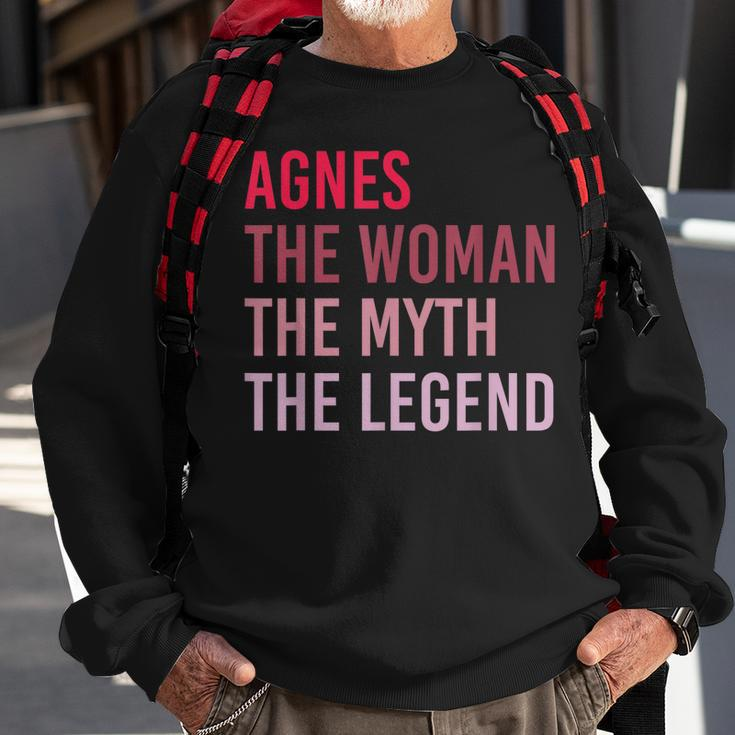 Agnes The Woman Myth Legend Personalized Name Birthday Gift Sweatshirt Gifts for Old Men