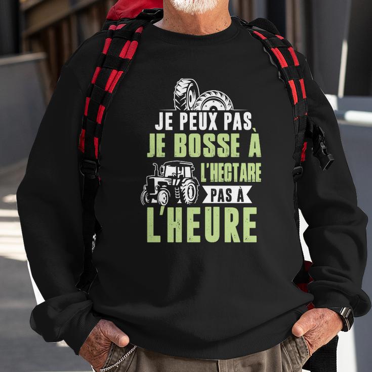 Agriculteur-Je Bosse À Lhectare Sweatshirt Geschenke für alte Männer