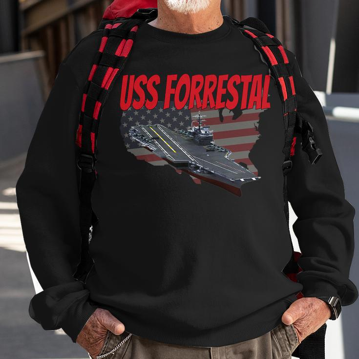 Aircraft Carrier Uss Forrestal Cv-59 For Grandpa Dad Son Sweatshirt Gifts for Old Men