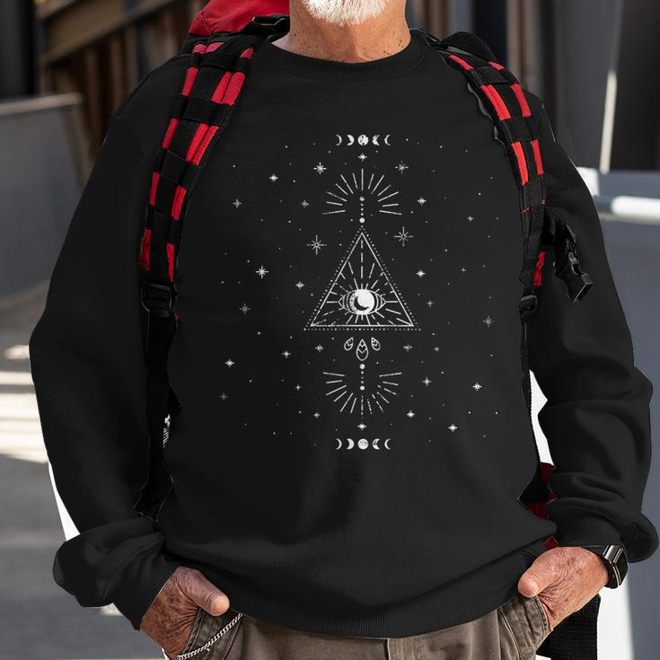 All Seeing Eye Alchemy Sun Moon Astrology Gift Sweatshirt Gifts for Old Men