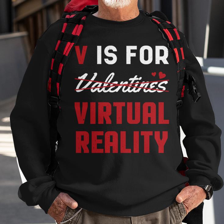 Alles Gute zum Valentinstag VR-Herz Sweatshirt, Liebe Tee für Paare Geschenke für alte Männer