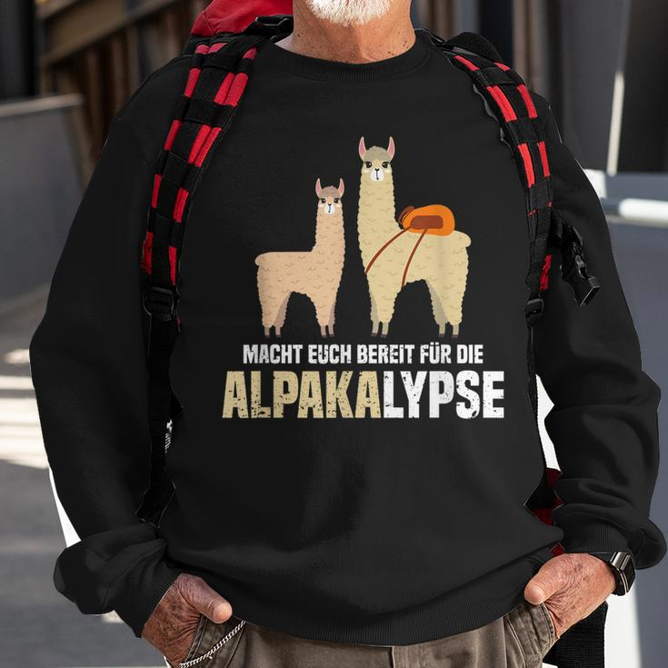 Alpakalypse Alpaka Alpakawanderung Geschenk Sweatshirt Geschenke für alte Männer