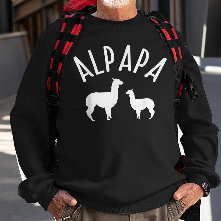 Alpapa Alpaka Herren Sweatshirt, Lustiges Vatertag Geburtstagsgeschenk für Papa Geschenke für alte Männer