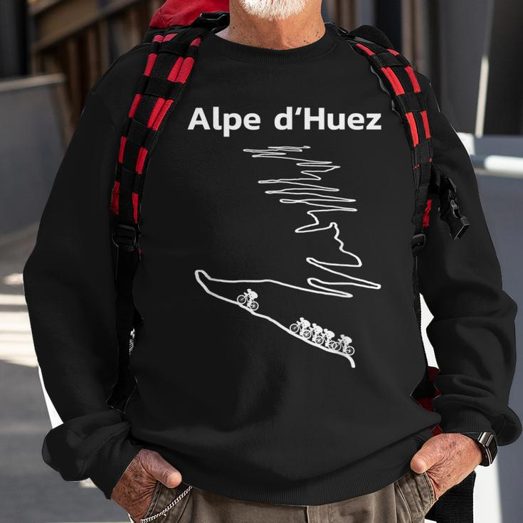 Alpe Dhuez Serpentinen France Radsport Sweatshirt Geschenke für alte Männer