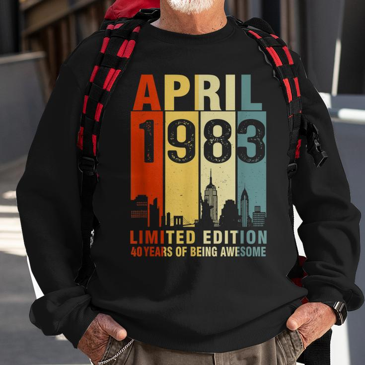 April 1983 Limited Edition 40 Years Of Being Awesome Sweatshirt Gifts for Old Men