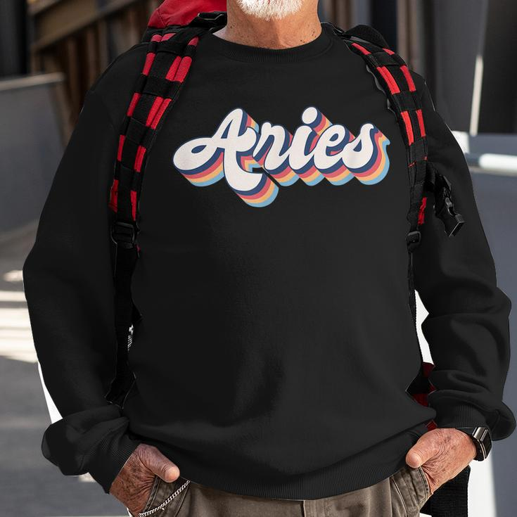Aries Zodiac Astrology March April Birthday Sweatshirt Gifts for Old Men