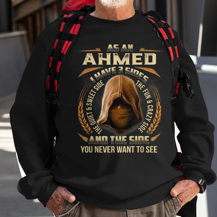 As An Ahmed I Have 3 Sides Ninja Custom Name Birthday Gift Sweatshirt Gifts for Old Men